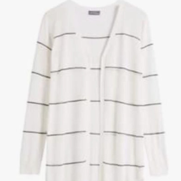 Market & Spruce Sweaters - Lightweight Striped Cardigan, Market & Spruce XL